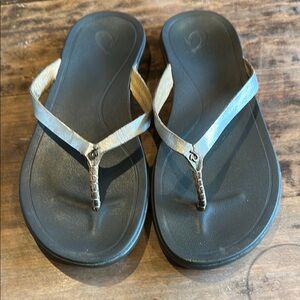 Olukai metallic sandals. Gently worn.